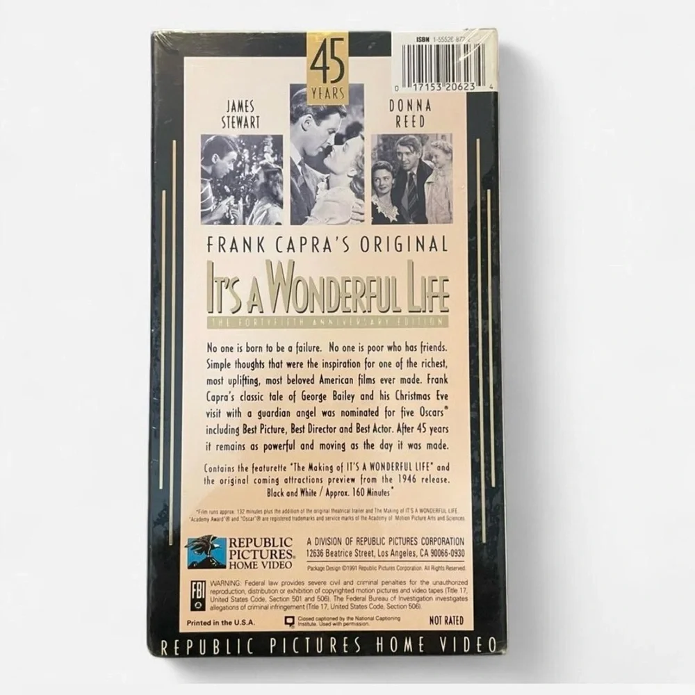 It's a Wonderful Life 45th Anniversary Edition VHS - Picture 3 of 3